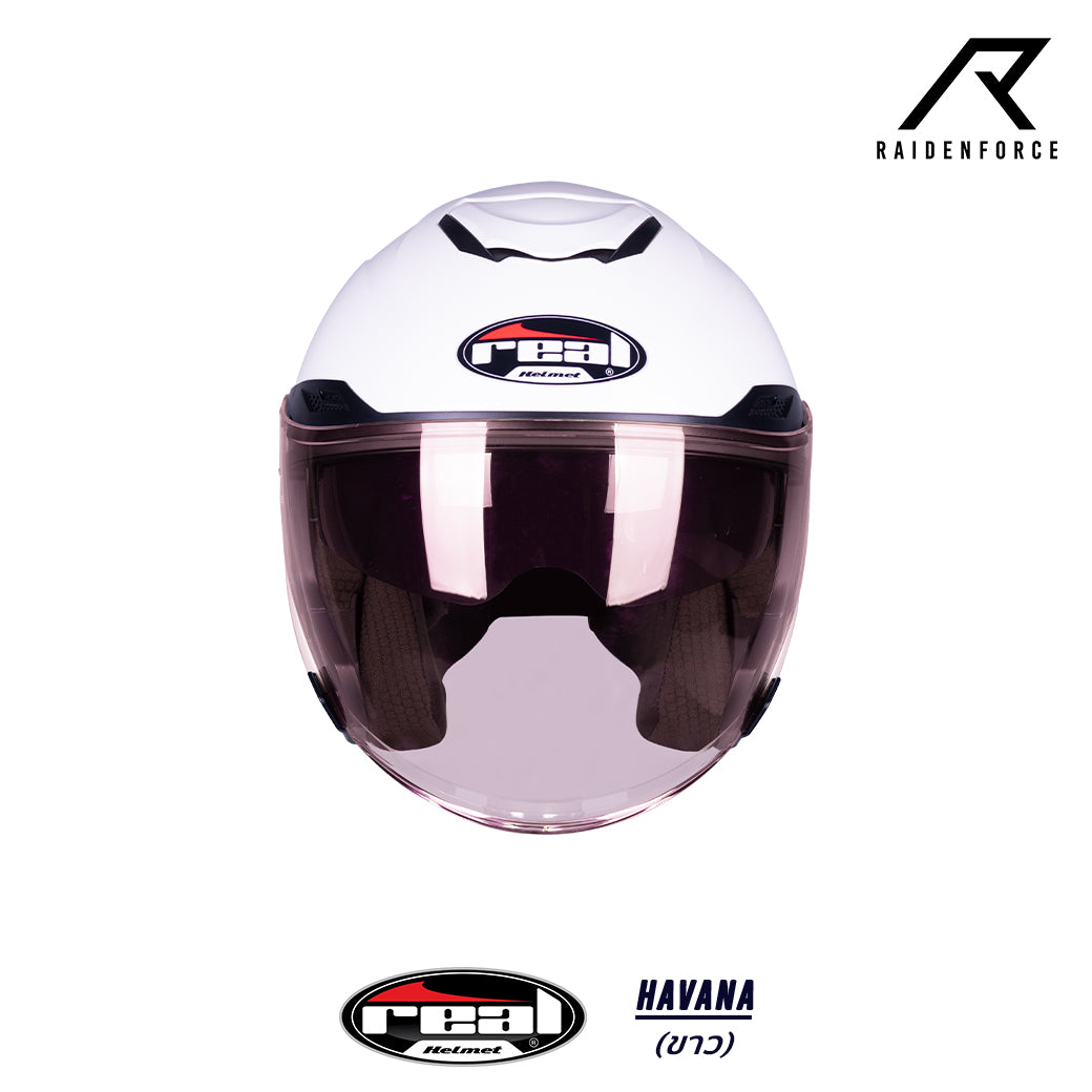 หมวกกันน็อค Real Helmet Havana สีขาว