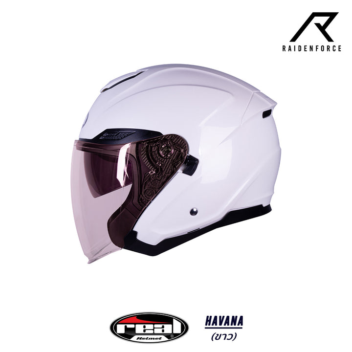 หมวกกันน็อค Real Helmet Havana สีขาว