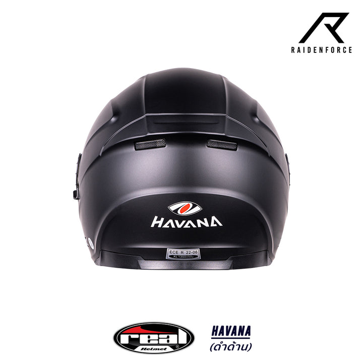 หมวกกันน็อค Real Helmet Havana สีดำด้าน