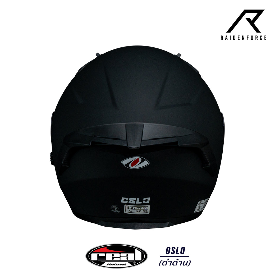 หมวกกันน็อค Real Helmet Oslo สีดำด้าน