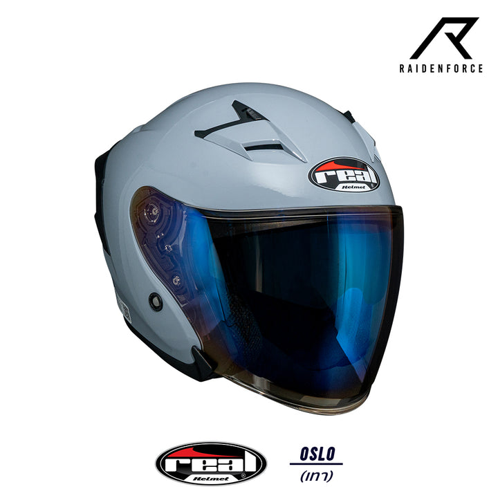 หมวกกันน็อค Real Helmet Oslo สีเทา