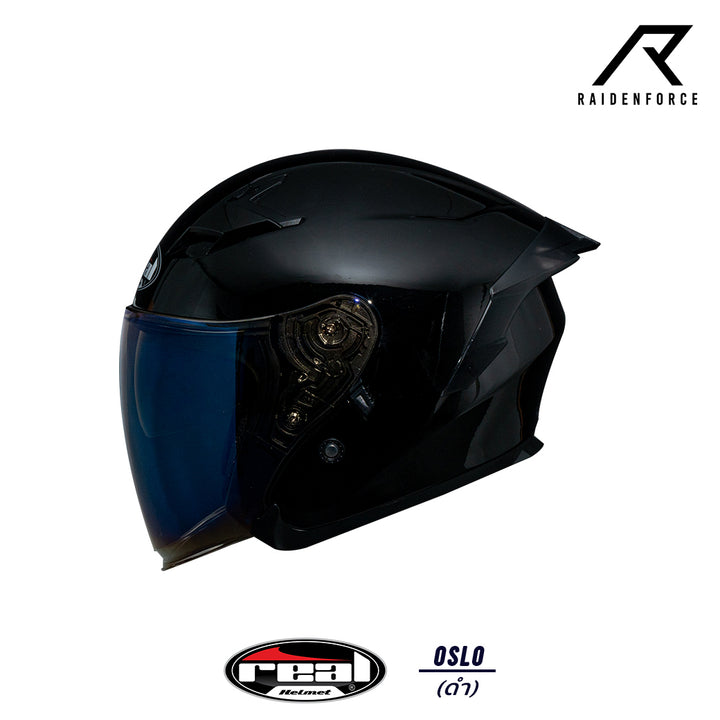 หมวกกันน็อค Real Helmet Oslo สีดำ