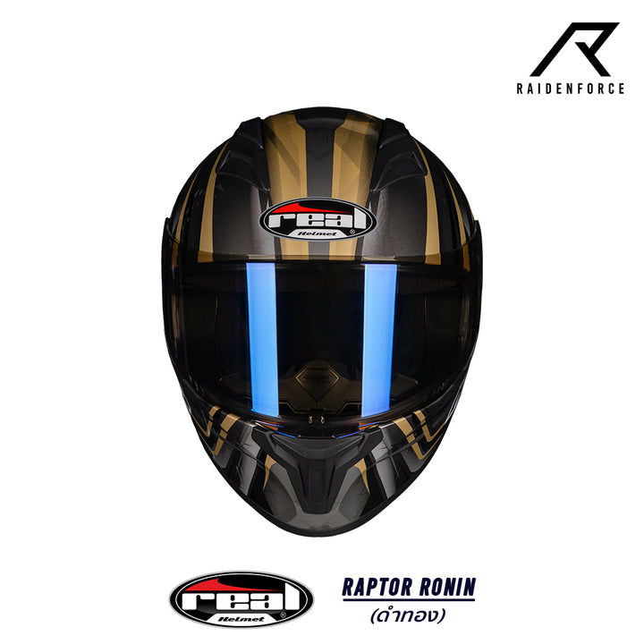 หมวกกันน็อค Real Helmet Raptor Ronin สีดำทอง