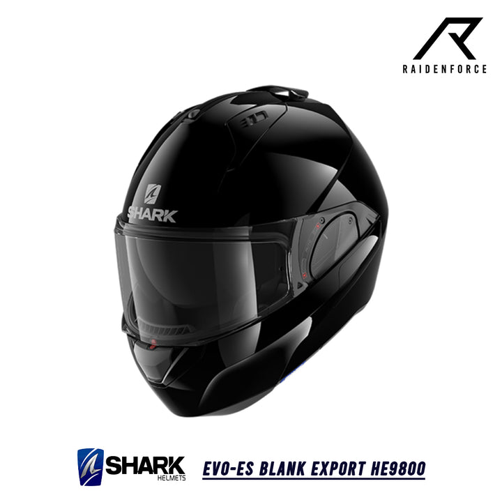 หมวกกันน็อค SHARK EVO-ES BLANK EXPORT HE9800 สีดำเงา