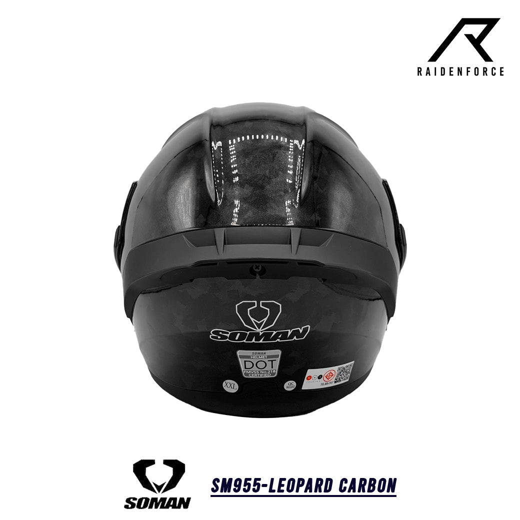 หมวกกันน็อคยกคาง SOMAN - SM955 Leopard คาร์บอนไฟเบอร์