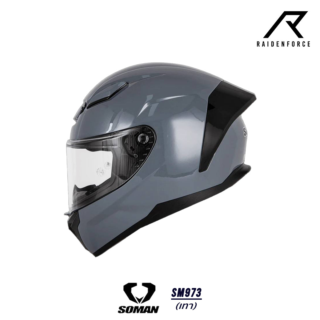 หมวกกันน็อค SOMAN - SM973 สีเทา