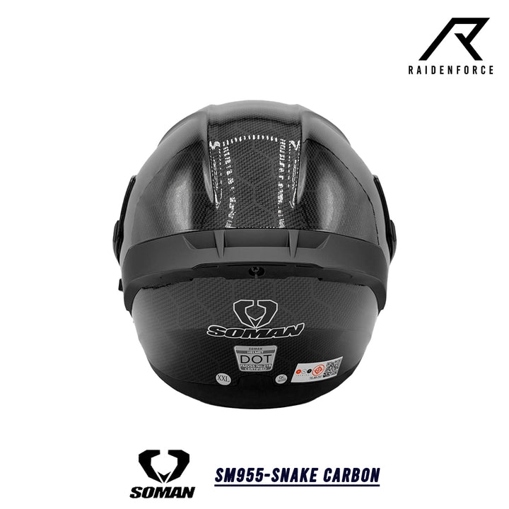 หมวกกันน็อคยกคาง SOMAN - SM955 Snake คาร์บอนไฟเบอร์