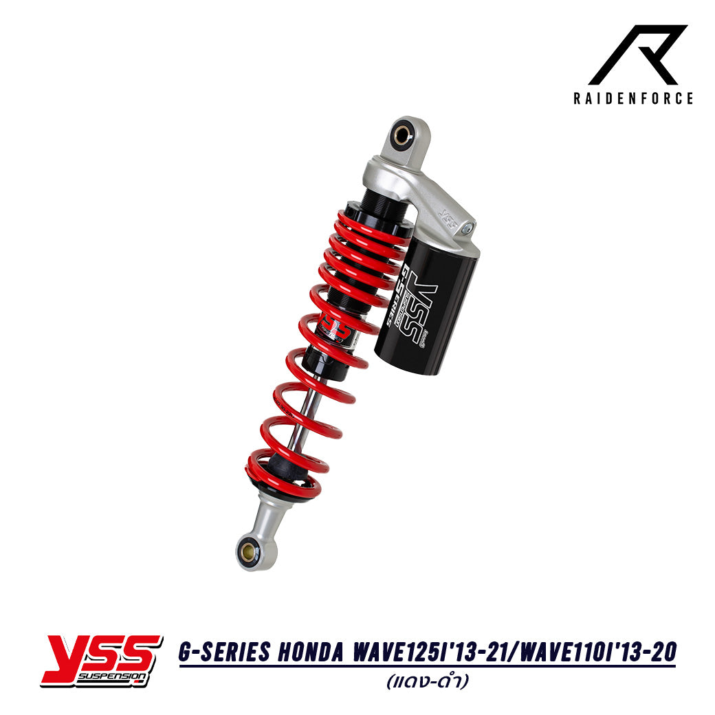 โช้ค YSS G-Series Honda Wave125i'13-21/Wave110i'13-20  สี แดง/ดำ