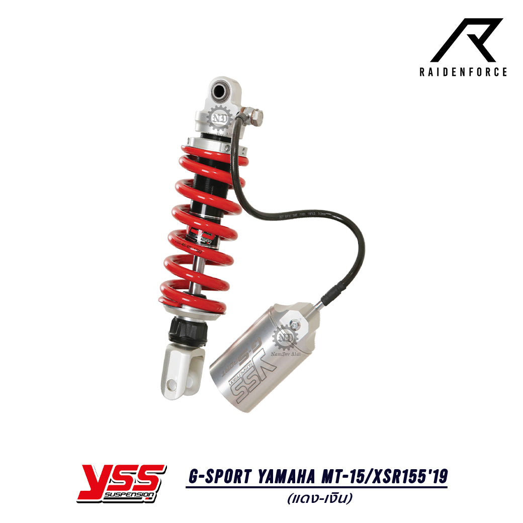 โช้ค YSS G-Sport Yamaha MT-15/XSR155'19  สี แดง/เงิน