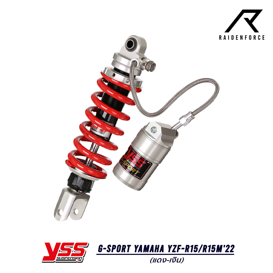Shock YSS G-Sport Yamaha YZF-R15/R15M'22 color red/silver