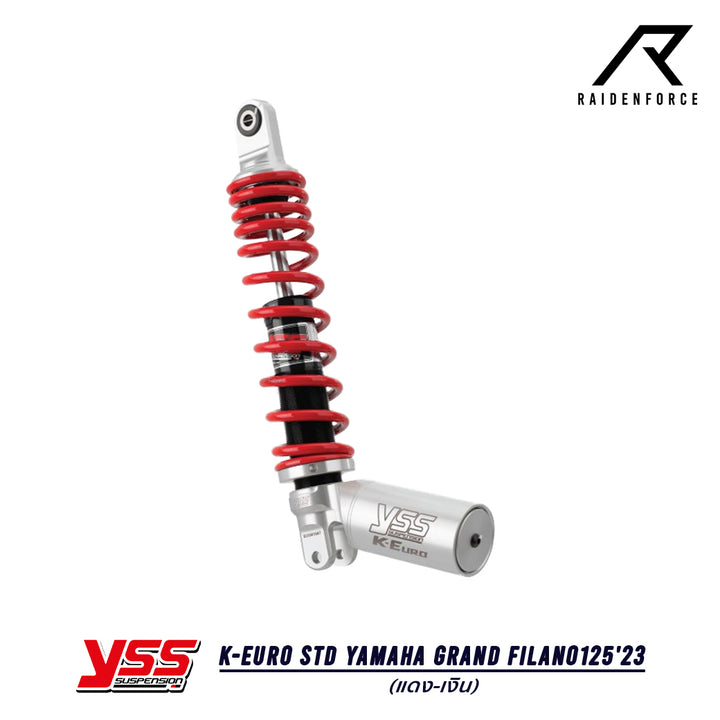 โช้ค YSS K-Euro STD Yamaha Grand Filano125'23 สี แดง/เงิน