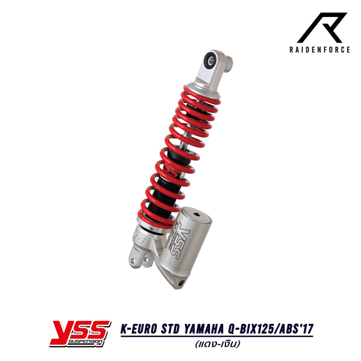 โช้ค YSS K-Euro STD Yamaha Q-Bix125/ABS'17  สี แดง/เงิน