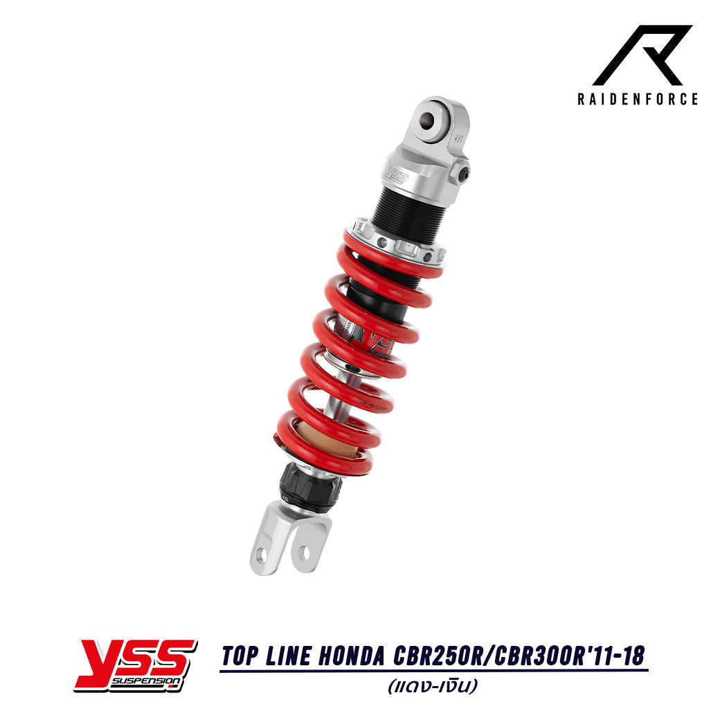 โช้ค YSS Top Line Honda CBR250R/CBR300R'11-18  สี แดง/เงิน