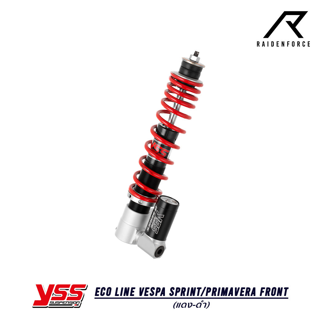 โช้ค YSS ECO Line Vespa Sprint/Primavera Front สี แดง/ดำ