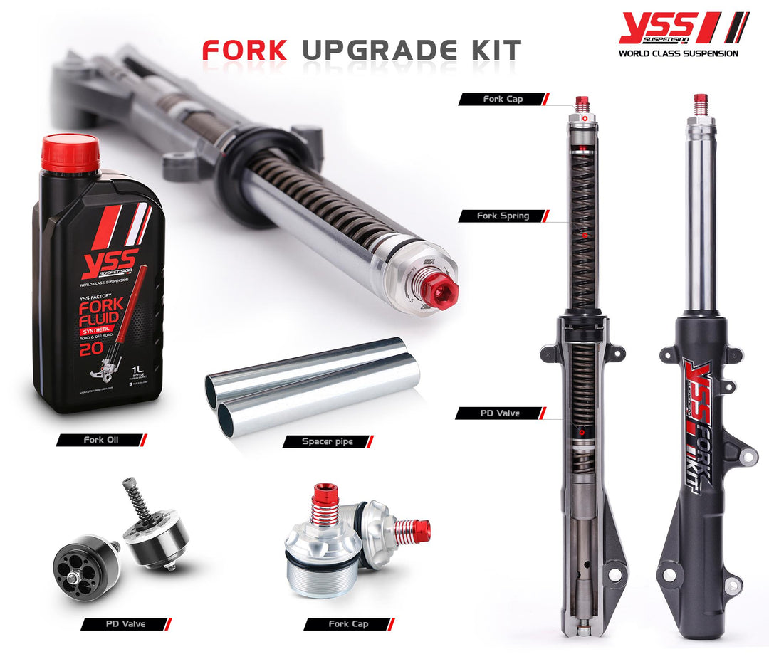 Front shock upgrade kit YSS Fork Upgrade Kit Honda PCX150i'18