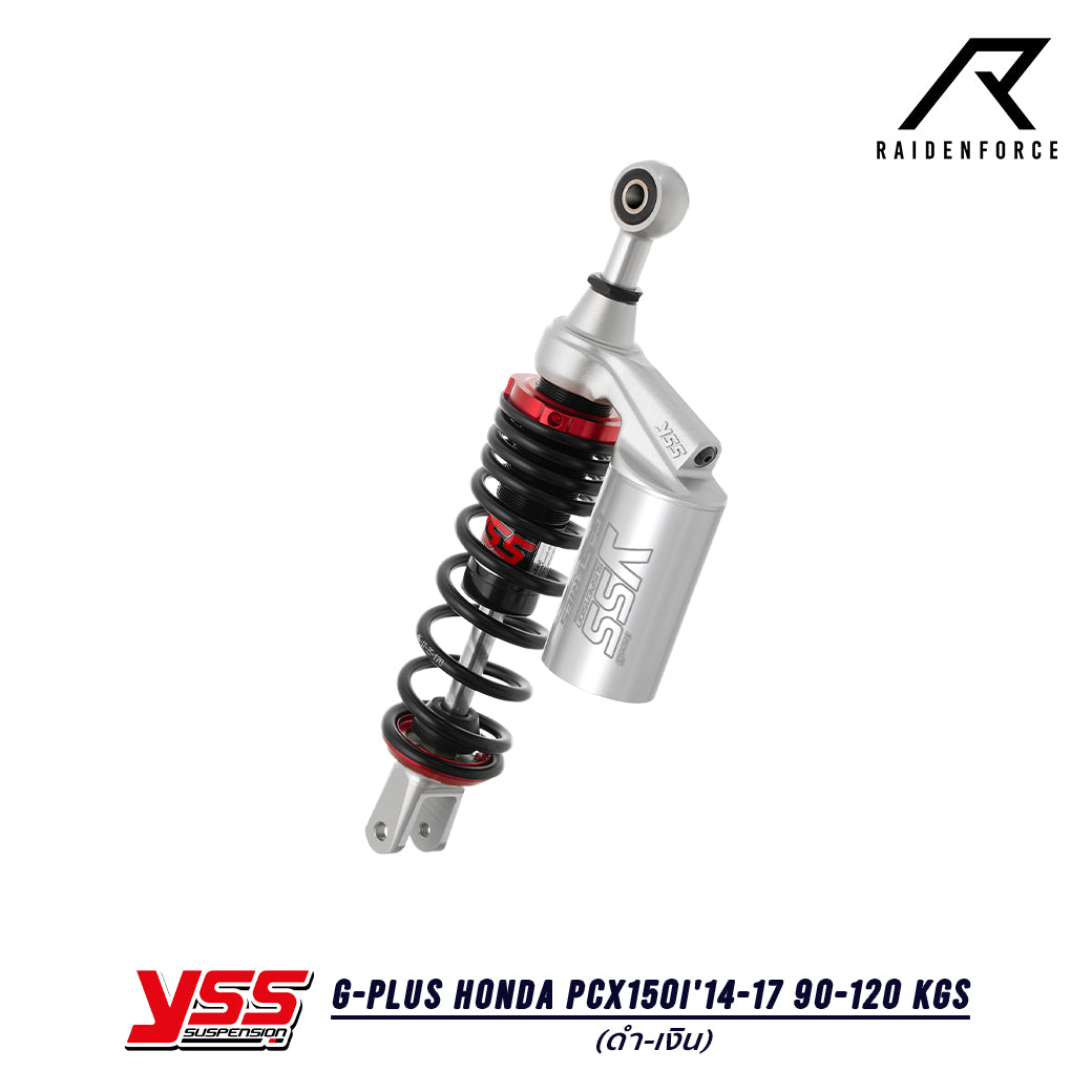 โช้ค YSS G-Plus Honda PCX150i'14-17 90-120 KGs สี ดำ/เงิน
