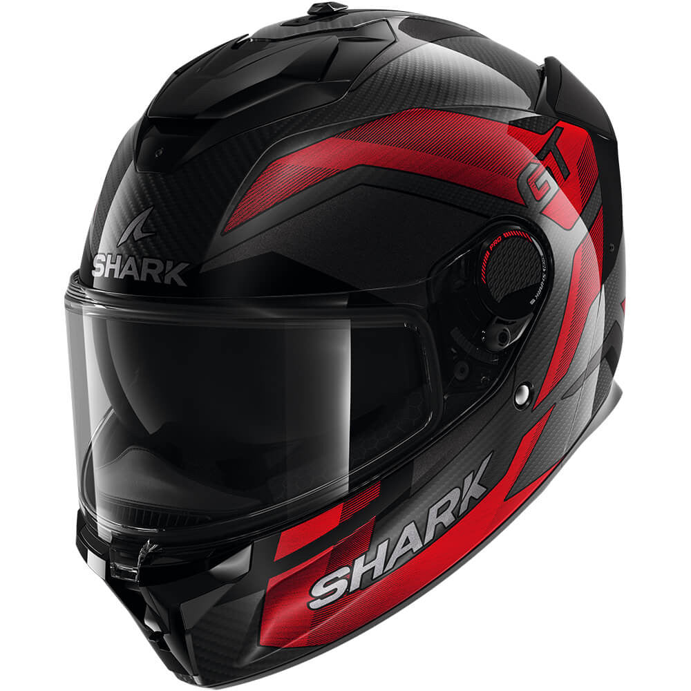 หมวกกันน็อค SHARK GT PRO CARBON RITMO HE1355 สีดำแดง