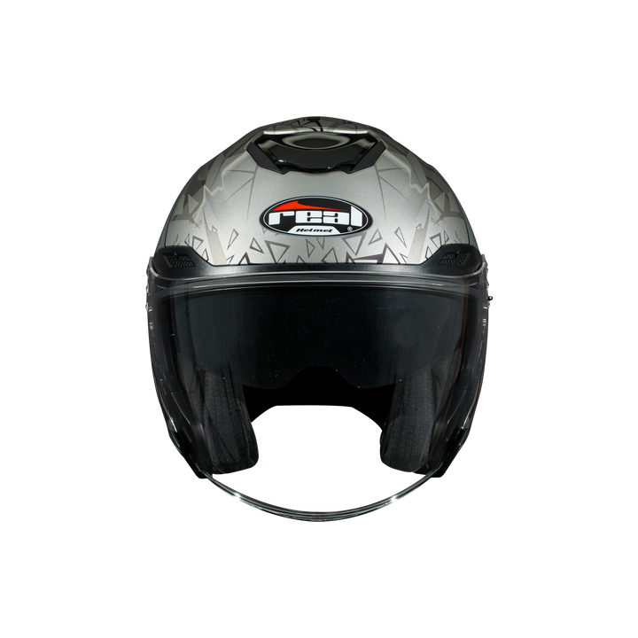 หมวกกันน็อค REAL Helmet HAVANA IMPACT พื้น-ดำเทา