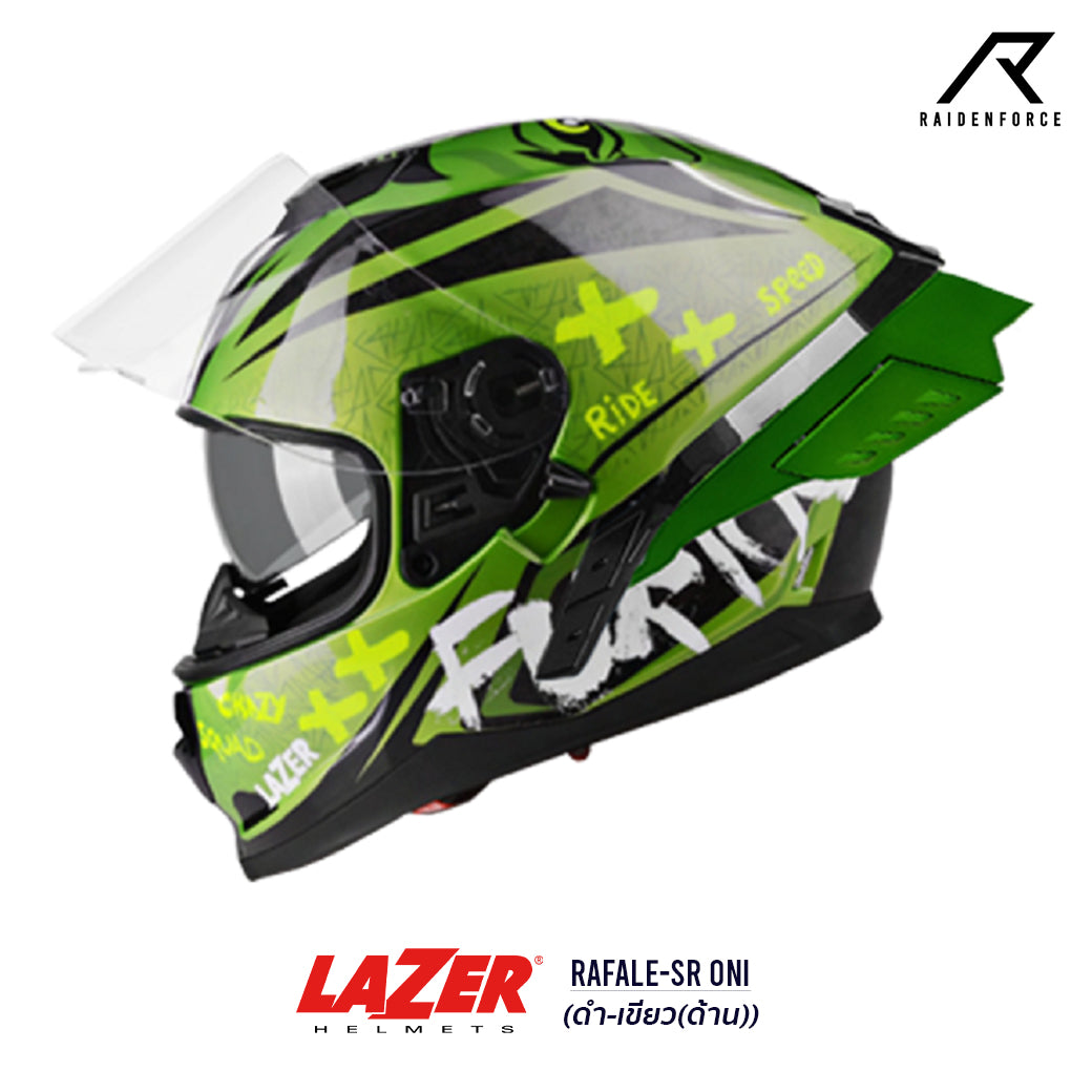 หมวกกันน็อค LAZER Helmet RAFALE ONI ดำ-เขียว(ด้าน)